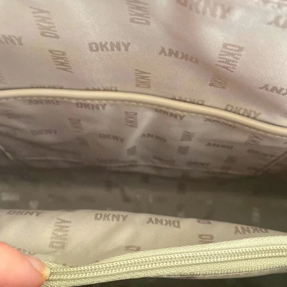 DKNY Bryant Medium Round Satchel, Tan & Mauve - Picture 5 of 14